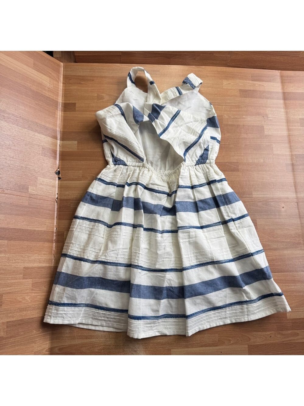 Mayoral summer blue and white striped halter style size 10 nwt - Picture 6 of 11